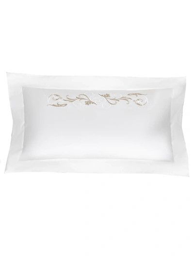 Frette Tracery Embroidery 295 Thread Count Sham In Savage Beige