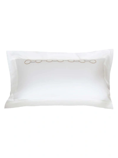 Frette Links Embroidery 300 Thread Count Sham In Savage Beige