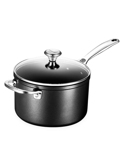 Le Creuset Toughened Nonstick Pro Saucepan With Glass Lid In Nocolor