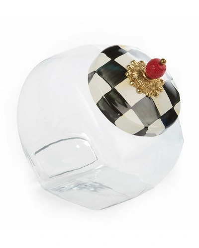 Mackenzie-childs Cookie Jar With Courtly Check Enamel Lid