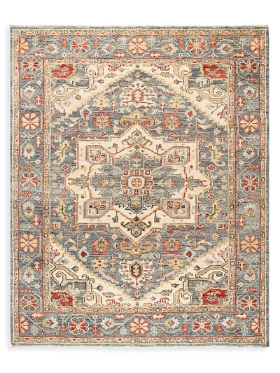 Safavieh Samarkand Srk121m-8 Wool Hand-knotted Rug In Blue Ivory