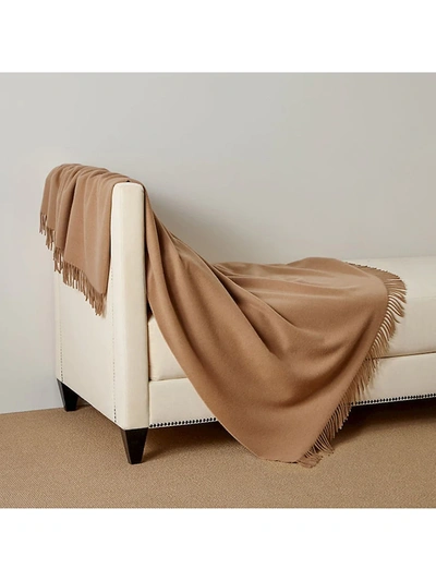 Frette Pure Cashmere Throw In Savage Beige