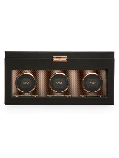 Wolf Designs Axis Triple Winder With Storage In Copper