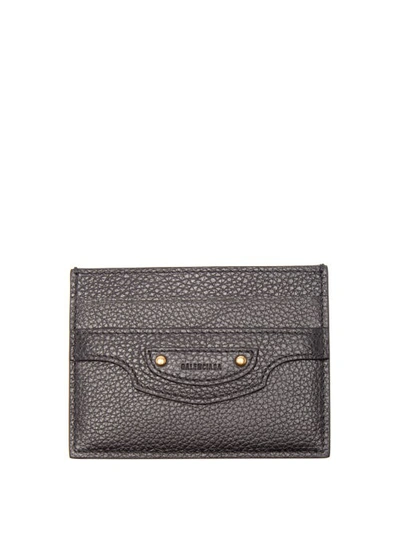 Balenciaga Neo Classic City Textured-leather Cardholder In Black