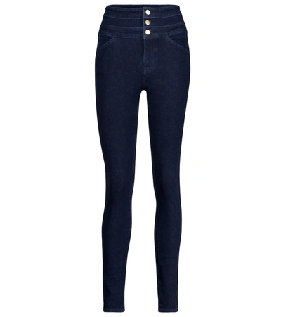 J Brand Annalie High-waist Skinny Jeans In Dark Wash