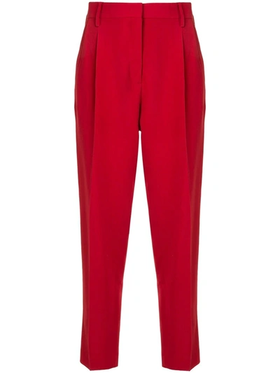 N°21 High-waist Cropped Trousers In Red