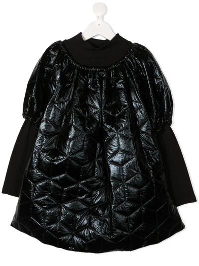 Andorine Kids' Oversized Puffer Dress In Black