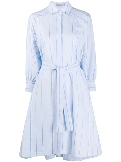Palmer Harding Waist-tied Shirt Dress In Blue