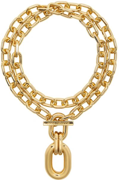 Paco Rabanne Xl Link Goldtone Double-wrap Chain Necklace