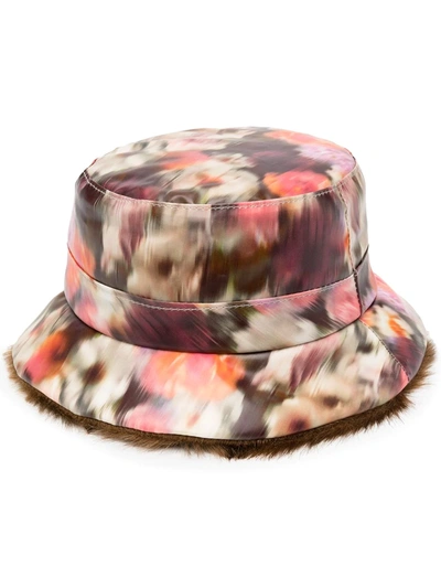 Bonpoint Kids' Faux Fur Lined Bucket Hat In Brown