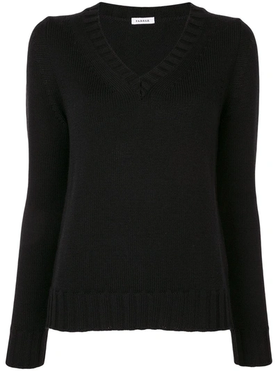 P.a.r.o.s.h V-neck Wool Jumper In Black