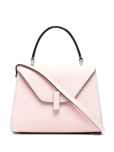 Valextra Leather Tote Bag In Powder