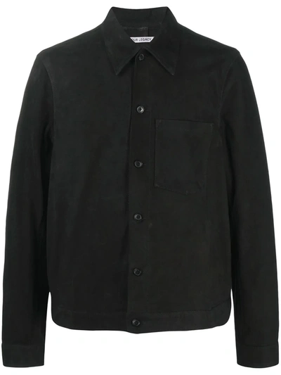 Our Legacy Suede Shirt Jacket In Black