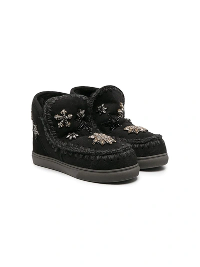 Mou Teen Eskimo Ankle Boots In Black