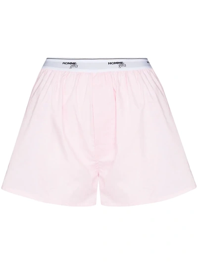 Hommegirls Logo-waistband Boxer Shorts In Pink