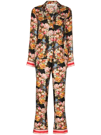 Borgo De Nor Eden Floral-print Two-piece Pyjamas In Rosa