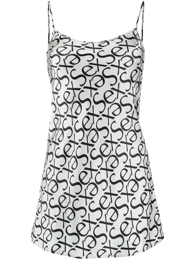 Christopher Kane Sex Print Slip Nightie In White