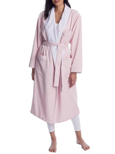 Arlotta Microfiber Plush-lined Spa Robe In Pink