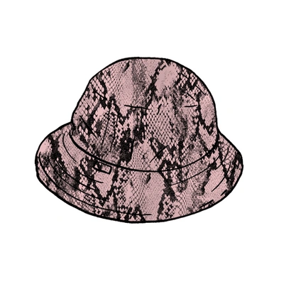 Pre-owned Supreme  Snakeskin Corduroy Bell Hat Pink