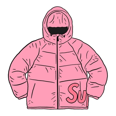 Pre-owned Supreme  Hooded Down Down Jacket Pink