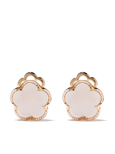 Pasquale Bruni 18kt Rose Gold Diamond Bon Ton Earrings In Pink