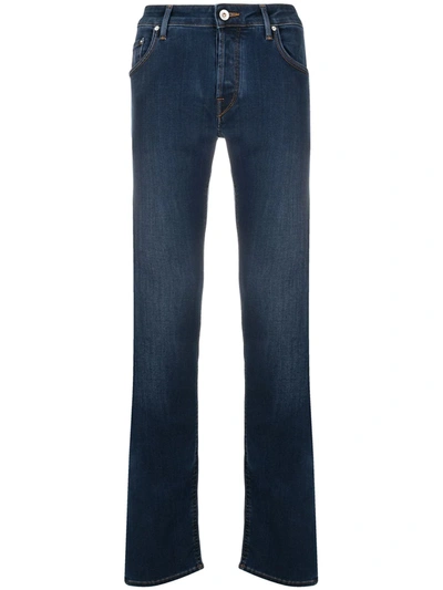 Hand Picked Mid-rise Slim Fit Jeans In Blue