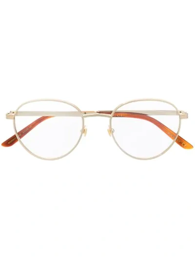 Gucci Round-frame Glasses In Silver