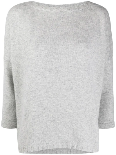 Snobby Sheep Bracelet-sleeve Loose Fit Jumper In Grey