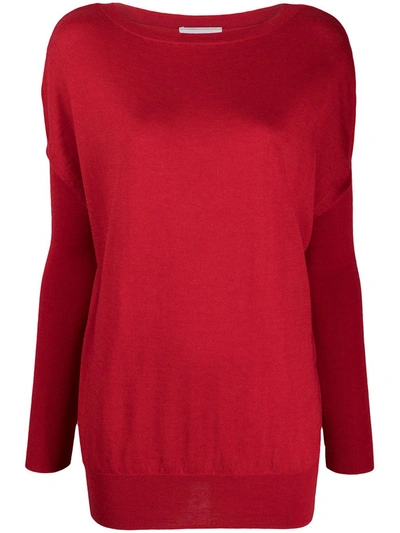 Snobby Sheep Grace Dolman-sleeve Jumper In Red