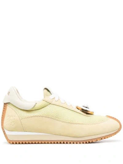 Loewe Multi-panel Design Trainers In Yellow