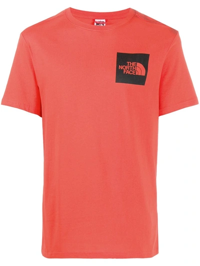 The North Face Short-sleeved Logo Patch T-shirt In Red