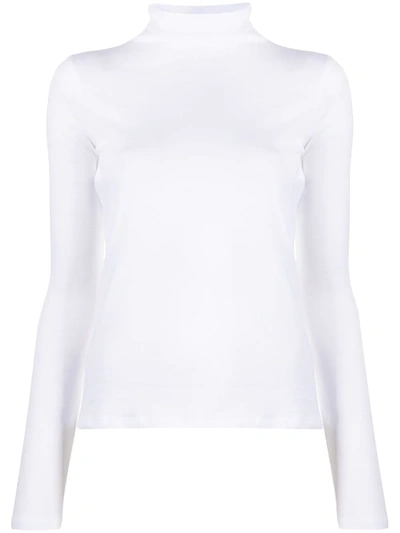 Vince Roll Neck Blouse In White