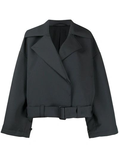 Lemaire Wrap-style Jacket In Grey