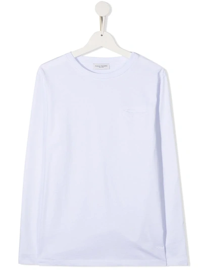 Paolo Pecora Teen Logo Print Long-sleeve Top In White