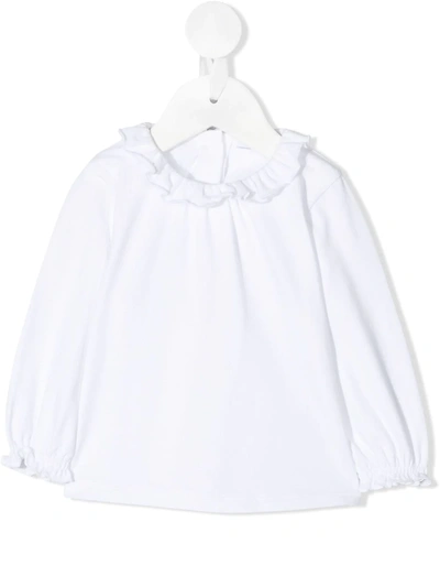 Knot Babies' Sori Ruffle-trimmed Blouse In White