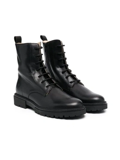 Florens Teen Lace-up Ankle Boots In Black