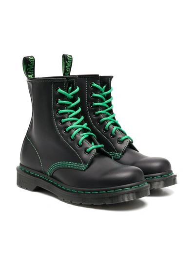 Dr. Martens' Teen Contrast-stitch Ankle Boots In Black