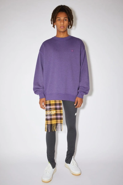 Acne Studios Crew Neck Sweatshirt Electric Purple | ModeSens