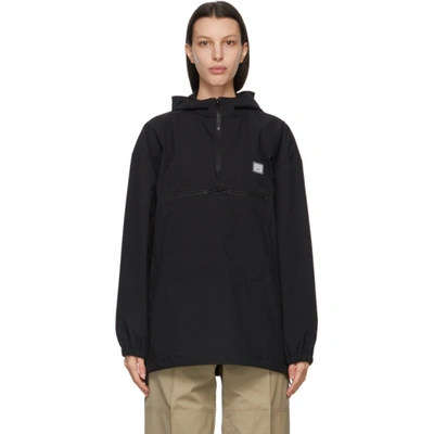 Acne Studios Black Hooded Anorak Jacket In 900 Black