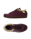 Leather Crown Sneakers In Deep Purple