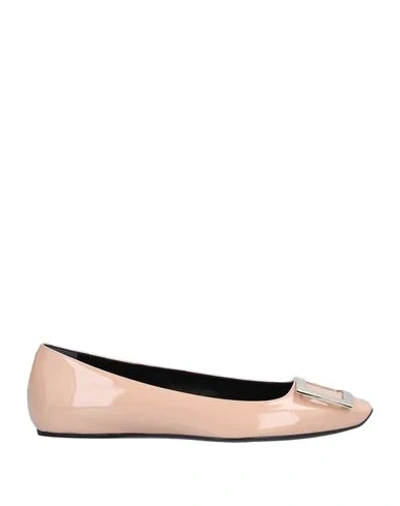 Roger Vivier Ballet Flats In Blush