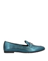 Ferragamo Loafers In Deep Jade