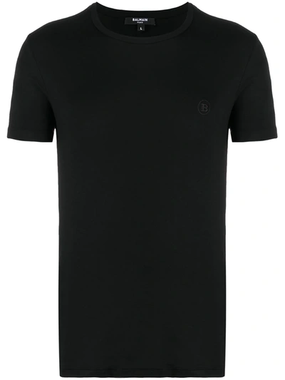 Balmain Logo-print T-shirt In Black