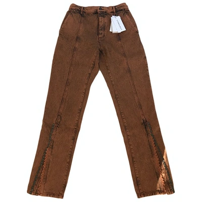 Pre-owned Y/project Orange Cotton Jeans