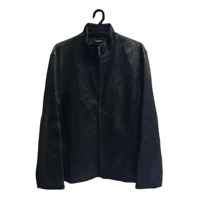 Pre-owned Paco Rabanne Leather Jacket In Black