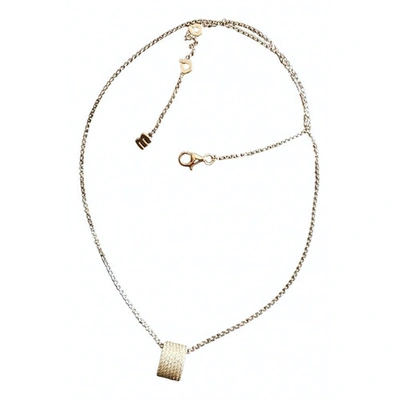 Pre-owned Apm Monaco White Silver Necklace