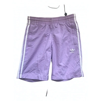 Pre-owned Adidas Originals Purple Polyester Shorts