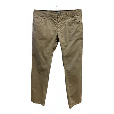 Pre-owned Dolce & Gabbana Straight Jeans In Khaki