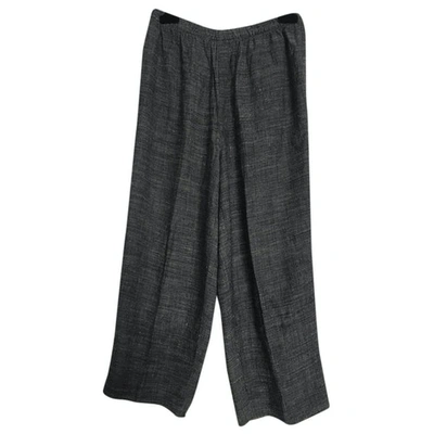 Pre-owned Eileen Fisher Trousers In Black