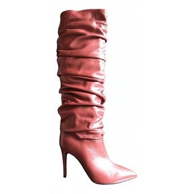 Pre-owned Erika Cavallini Red Leather Boots